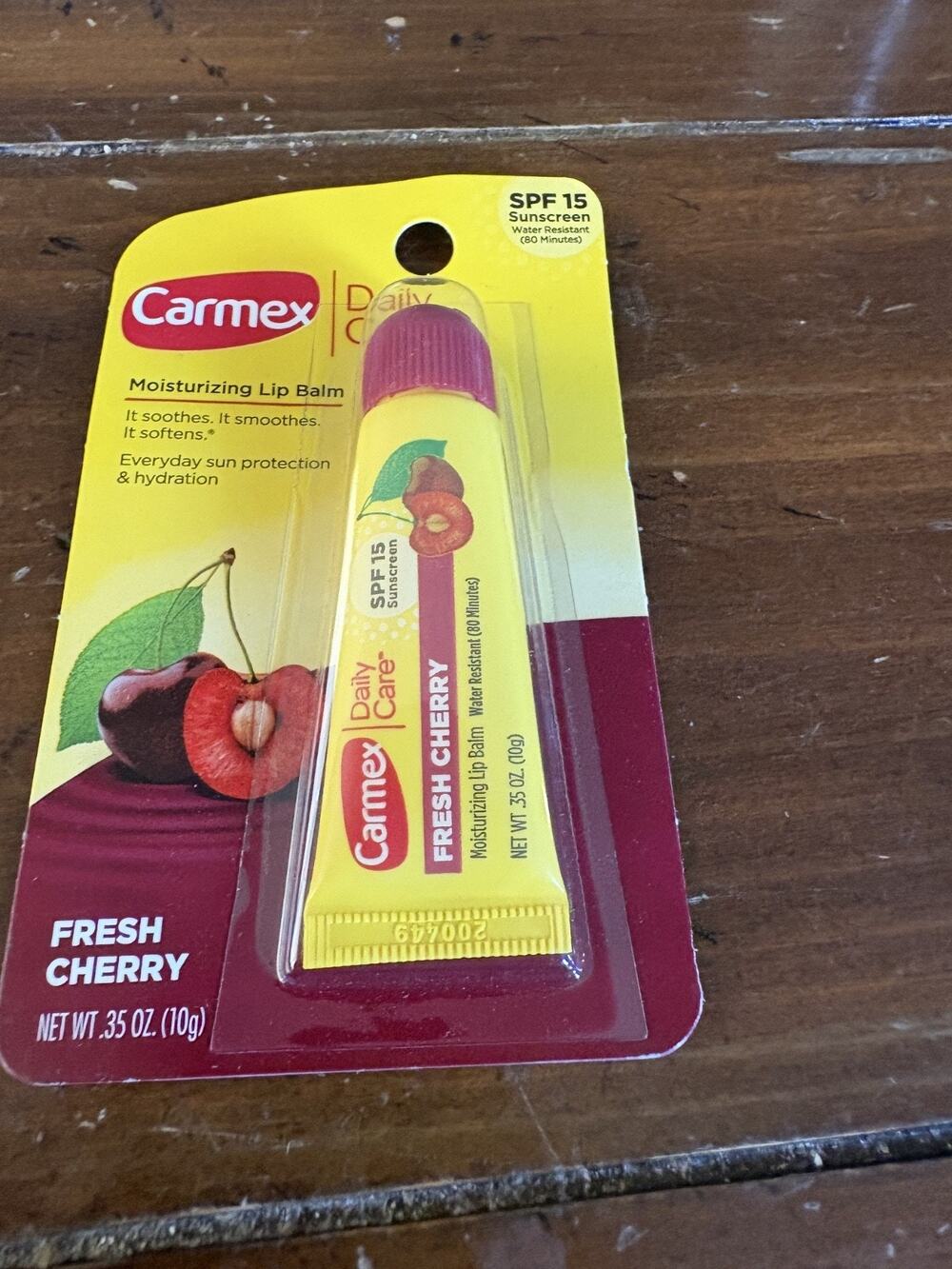 Carmex Fresh Cherry SPF 15 Lip Balm + Blistex Lip Medex Balm 2-Piece Lot